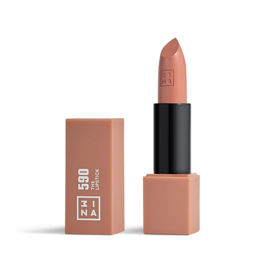 3INA The Lipstick - Moisturizing Lipstick for Women - Semi-Matte Satin Finish with 5-Hour Long Wear - Highly Pigmented and Comfortable - 590-0.16 oz