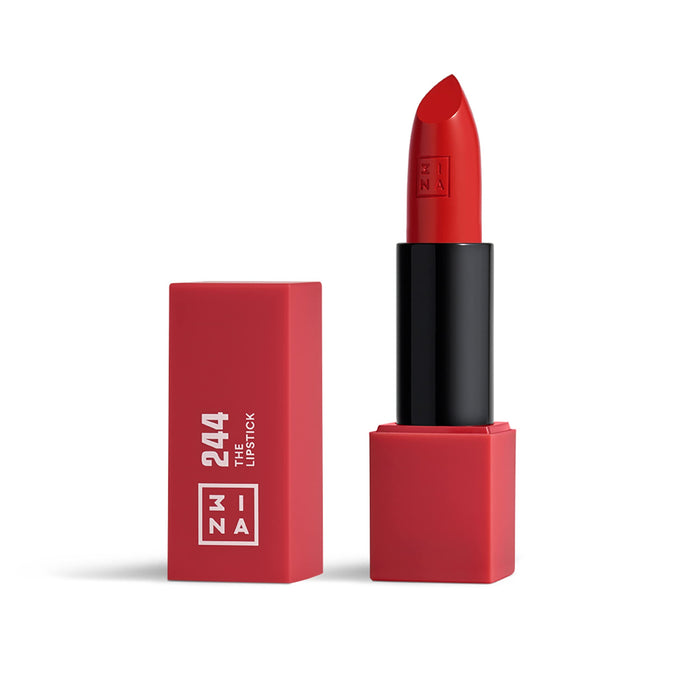 3INA The Lipstick - Moisturizing Lipstick for Women - Semi-Matte Satin Finish with 5-Hour Long Wear - Highly Pigmented and Comfortable - 244-0.16 oz