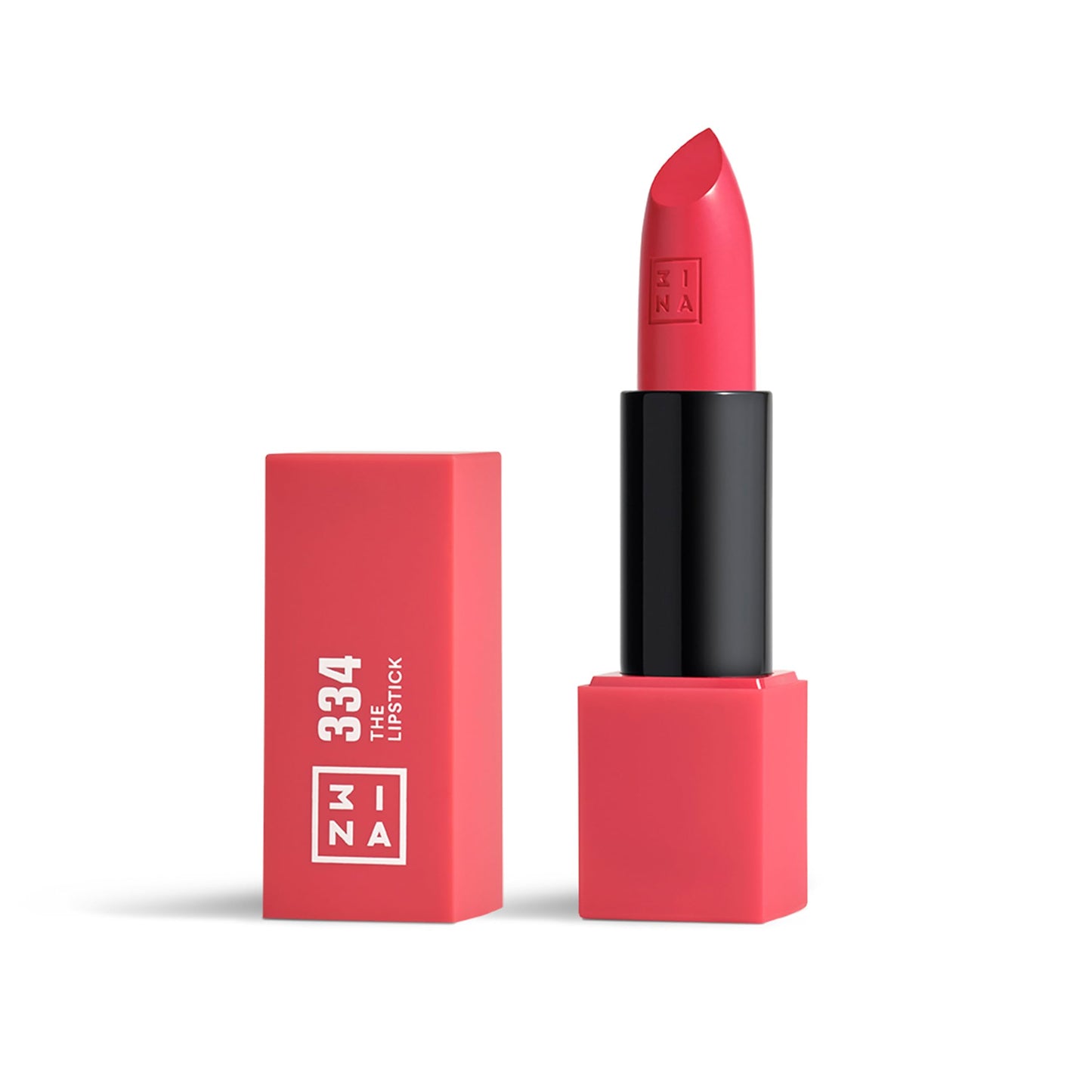 3INA The Lipstick - Moisturizing Lipstick for Women - Semi-Matte Satin Finish with 5-Hour Long Wear - Highly Pigmented and Comfortable - 334-0.16 oz