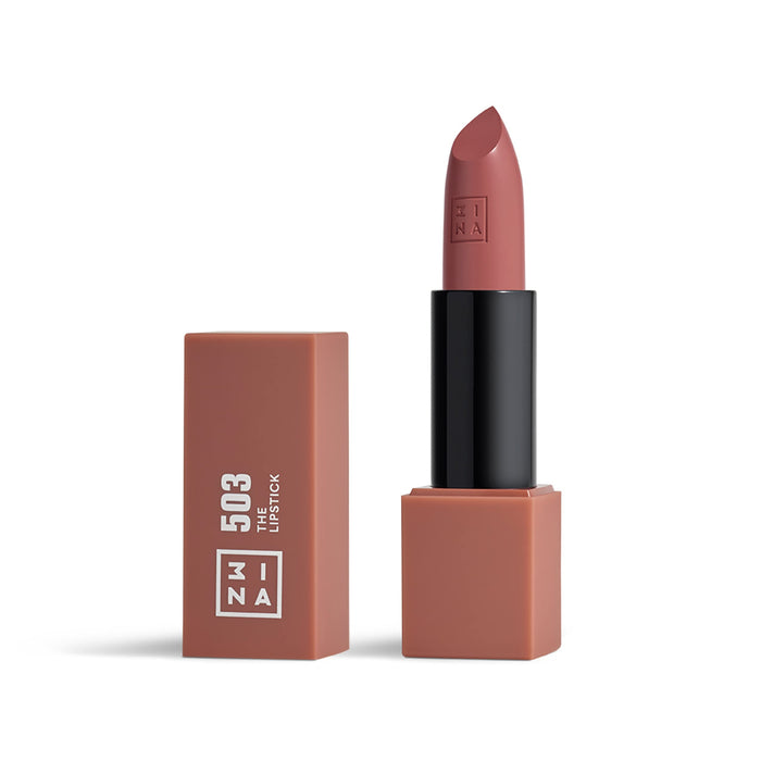 3INA The Lipstick - Moisturizing Lipstick for Women - Semi-Matte Satin Finish with 5-Hour Long Wear - Highly Pigmented and Comfortable - 503-0.16 oz