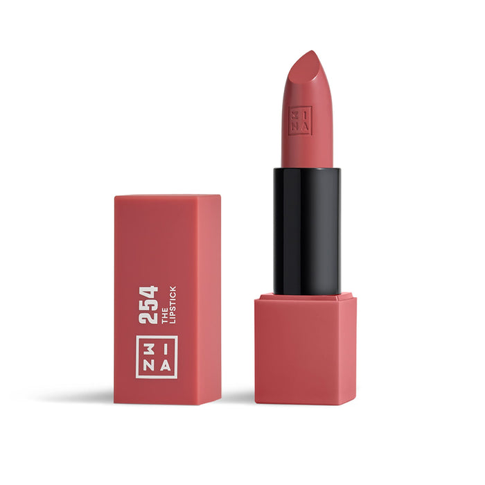 3INA The Lipstick - Moisturizing Lipstick for Women - Semi-Matte Satin Finish with 5-Hour Long Wear - Highly Pigmented and Comfortable - 254-0.16 oz