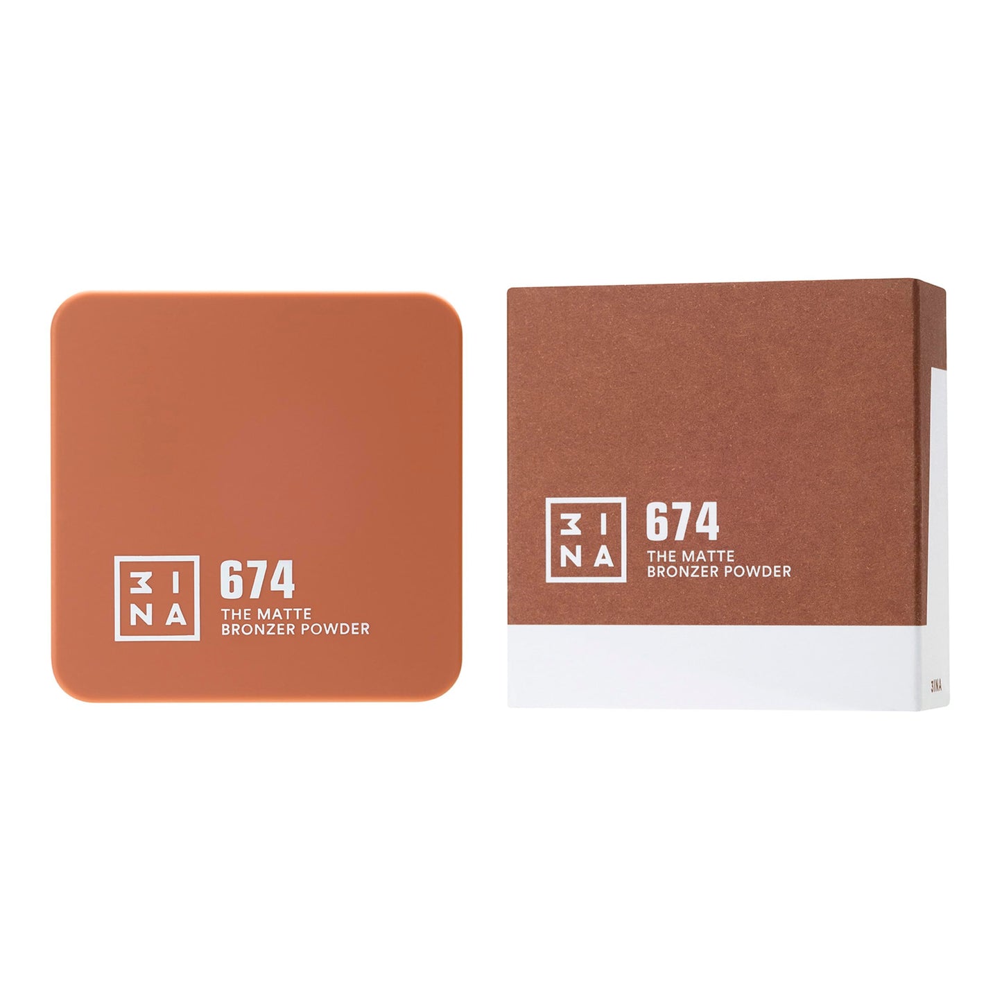 3INA The Matte Bronzer Powder - Natural-Looking Sunkissed Look - Silky, Buildable Matte Formula - Smooth Lightweight Bronzer Makeup - 674-0.25 oz