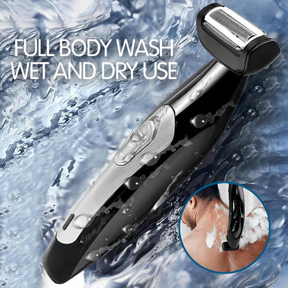 Zunate Multi Fuctional Chest Back Shavers for Men, Wet Dry Use Back Extreme Reach Removable Handle Shavers