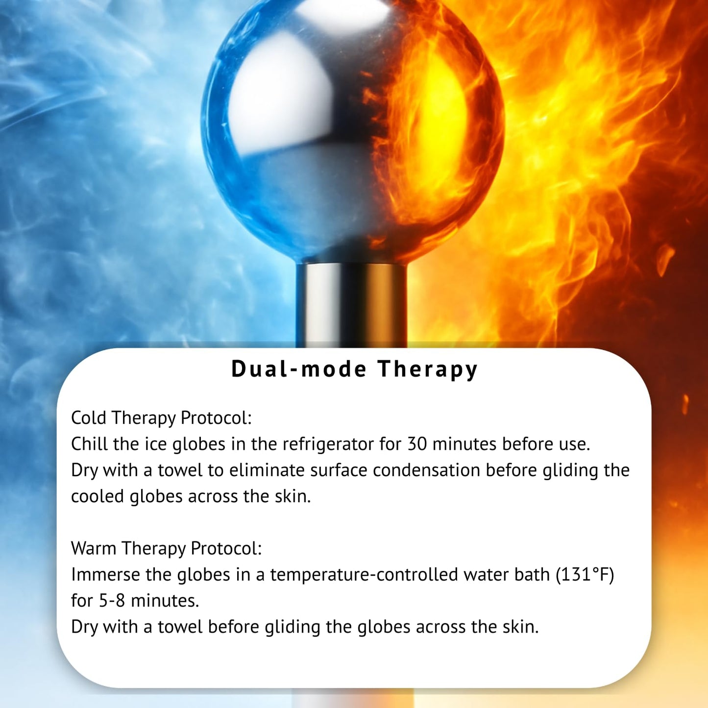 ZminRN Ice Roller for Face Ice Globes Eye Massager Facial Roller Tools Stainless Steel Cryo Globes Long-Lasting Cold Therapy for Eyes, Hot Flashes,