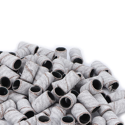 ZJchao Nail Drill Sanding Bands, 100pcs Nail Art Sanding Bands Professional Manicure Sanding Rings Nail Salon Tools Grinder File Grit Sand Piece Set