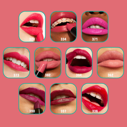 3INA The Lipstick - Moisturizing Lipstick for Women - Semi-Matte Satin Finish with 5-Hour Long Wear - Highly Pigmented and Comfortable - 334-0.16 oz