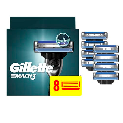 Recambios de Maquinilla Gillette Mach3 para Hombres, 8 Cuchillas de Afeitar - imagen 2