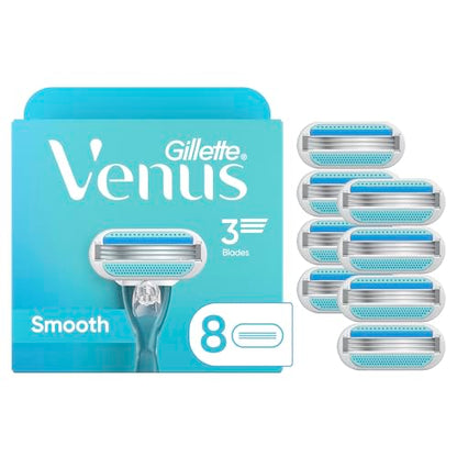 Repuestos de Cuchillas para Afeitar Gillette Venus Smooth para Mujeres, 8 Unidades, Lubricadas para Proteger la Piel de Irritaciones - imagen 1