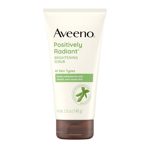 Exfoliante Facial Diario Aveeno Positively Radiant para Piel Radiante, Suave con Extracto de Soya, Mejora el Tono y Textura de la Piel, 5 oz - imagen 1