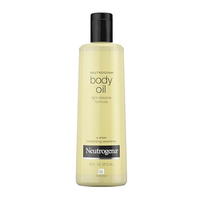 Aceite Corporal Neutrogena Fórmula Ligera de Sésamo, 16 fl oz, Hidratante Radiante para Piel Seca, Aceite para Baño y Ducha para Piel Suave e - imagen 2