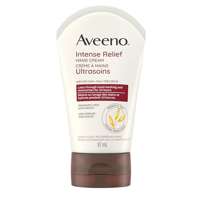 Crema de Manos Aveeno Skin Relief Intense Moisture con Avena Prebiótica para Piel Seca y Sensible, Sin Fragancia, 3.5 oz - imagen 2