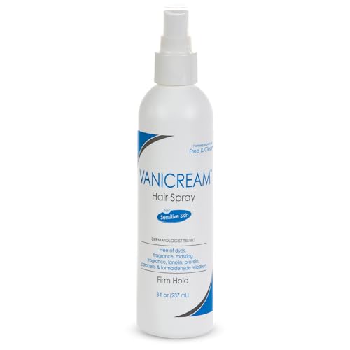 Laca para el cabello Vanicream de fijación firme, libre de fragancias y gluten, para piel sensible, 8 onzas, el empaque puede variar - imagen 1