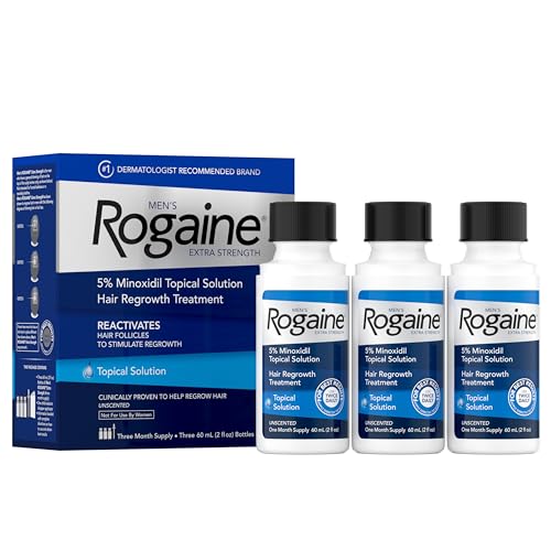 Men’s Rogaine Extra Strength 5% Minoxidil, Topical Solution for Thinning & Hair Loss, Clinically Proven FDA Approved Minoxidil for Men Treatment, Regr - imagen 3