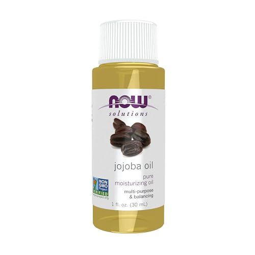 Aceite de Jojoba 100% Puro NOW Foods Solutions, Hidratante Multiusos para Cara, Cabello y Cuerpo, 1 Onza - imagen 1