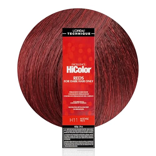 L'Oréal Technique HiColor Reds Coloración Permanente para Cabello - Aclara Cabello Oscuro en un Paso, Sin Tonos Amarillos, Fórmula Cremosa Rica y - imagen 1