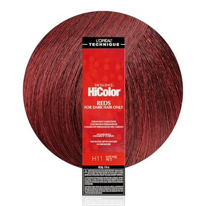 L'Oréal Technique HiColor Reds Coloración Permanente para Cabello - Aclara Cabello Oscuro en un Paso, Sin Tonos Amarillos, Fórmula Cremosa Rica y - imagen 3