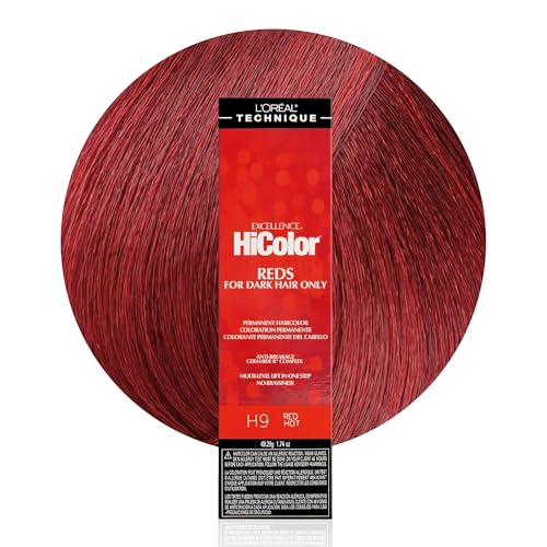 L'Oréal Technique HiColor Reds Coloración Permanente para el Cabello - Aclara Cabello Oscuro en Un Solo Paso, Sin Tonos Amarillos, Fórmula Rica y - imagen 2