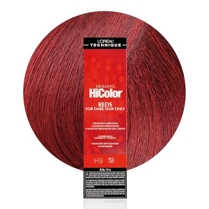 L'Oréal Technique HiColor Reds Coloración Permanente para el Cabello - Aclara Cabello Oscuro en Un Solo Paso, Sin Tonos Amarillos, Fórmula Rica y - imagen 4