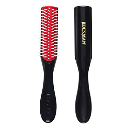 Cepillo para Cabello Rizado Denman D14 (Negro) de 5 Filas para Desenredar, Separar, Dar Forma y Definir Rizos, Flequillos y Bangs - Para Mujeres y - imagen 3