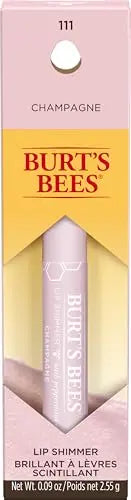Burt's Bees Bálsamo Labial Hidratante Brillo de Labios para Regalo Navideño, con Vitamina E y Aceite de Coco, 100% Natural, Champagne, 0.09 Onzas - imagen 1