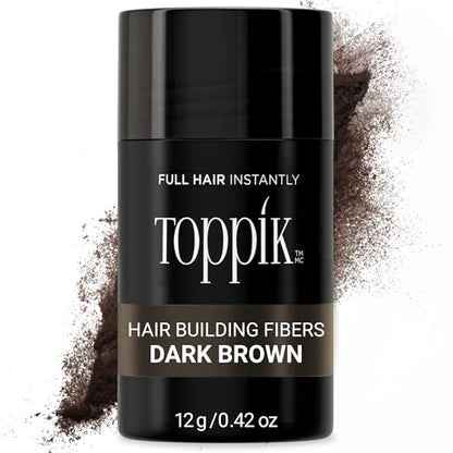 Fibra Capilar Toppik, Marrón Oscuro, 12g, Para Cabello Fino o Ralo, Aumenta el Volumen, 9 Tonos para Hombres y Mujeres, Fórmula de Proteína de - imagen 4