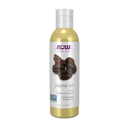 Aceite de Jojoba 100% Puro NOW Foods Solutions, Hidratante Multiusos para Cara, Cabello y Cuerpo, 4 Onzas - imagen 1