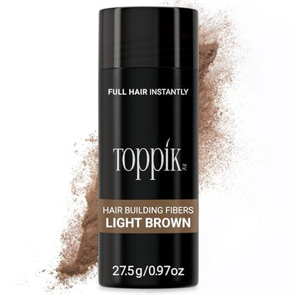 Fibra Capilar Toppik, Marrón Claro, 27.5g, Relleno para Cabello Fino o Ralo, Aspecto Instantáneamente Más Denso y Abundante, 9 Tonos para Hombres y - imagen 2