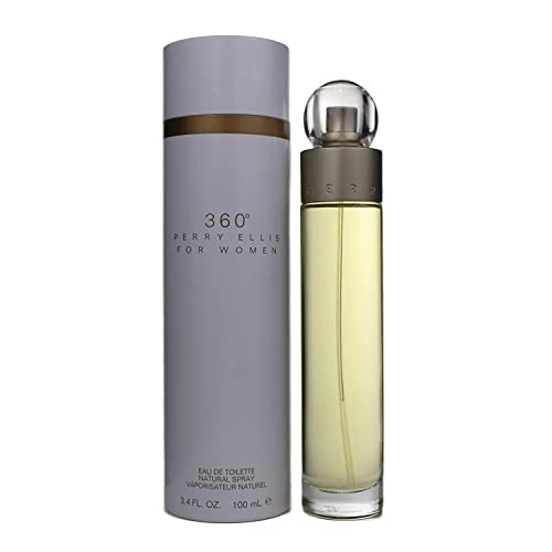 Perry Ellis 360° Eau De Toilette Spray para Mujeres - Perfume Floral Ligero y Brillante, Fragancia de Diseño, Duradera - 3.4 fl oz (100 mL) - imagen 1