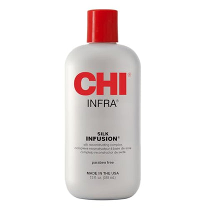 CHI Infra Silk Infusion, Tratamiento Leave-In Reconstrucción de Seda para Cabello Suave, Brillante y Fuerte, 12 Oz - imagen 2