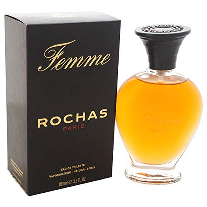 Rochas Femme Eau de Toilette Spray, 3.3 oz (100 ml) - imagen 3