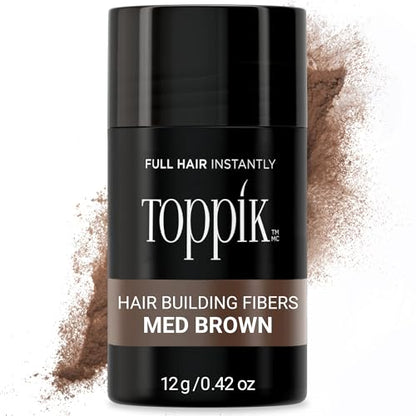 Fibra Capilar Toppik para Rellenar, Marrón Medio, 12g, Para Cabello Fino o Ralo, Aumenta Volumen, 9 Tonos para Hombres y Mujeres, Fórmula de Proteína - imagen 4