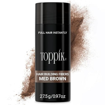 Fibra Capilar Toppik, Marrón Medio, 27.5g, Relleno para Cabello Fino o Ralo, Aspecto Más Grueso y Abundante, 9 Tonos para Hombres y Mujeres, Fórmula - imagen 4