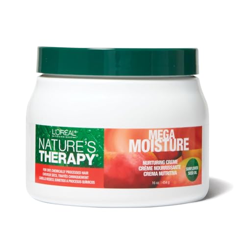 Crema Hidratante Mega Moisture de L'Oréal Technique Nature's Therapy - Mascarilla Capilar Acondicionadora y Desenredante, Suaviza y Aporta Brillo con - imagen 1