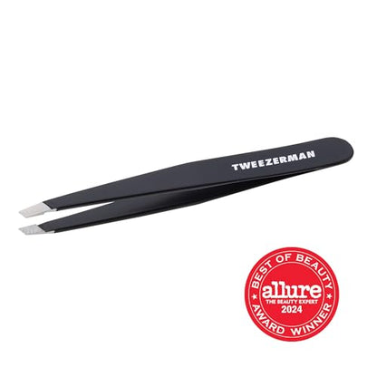 Pinzas de Cejas de Acero Inoxidable Negro Tweezerman - Pinzas para Mujeres y Hombres - imagen 3