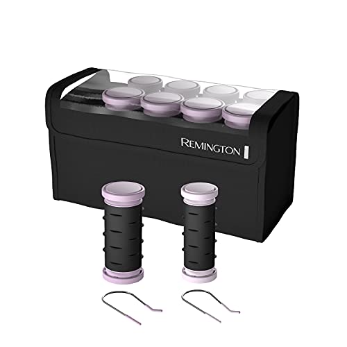 Rizadores de Pelo Remington Compactos de Cerámica de Doble Voltaje para Cabello Largo y Corto, Set de 10 Piezas, 1-1 ¼ Morado/Negro - imagen 1