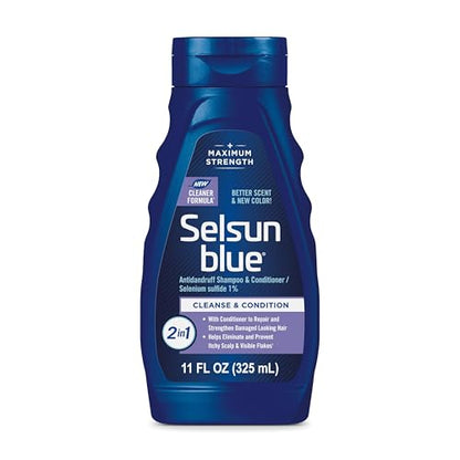 Selsun Blue Champú y Acondicionador 2 en 1 Anticaspa, Tratamiento de Máxima Fuerza con Sulfuro de Selenio, 11 fl. oz. - imagen 3