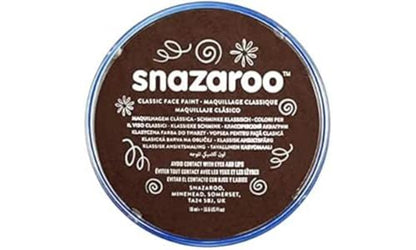 Pintura Facial y Corporal Snazaroo Clásica, 18.8g (0.66 oz) - Marrón Oscuro, a Base de Agua, No Tóxica, Fácil Aplicación y Remoción para Niños y - imagen 1