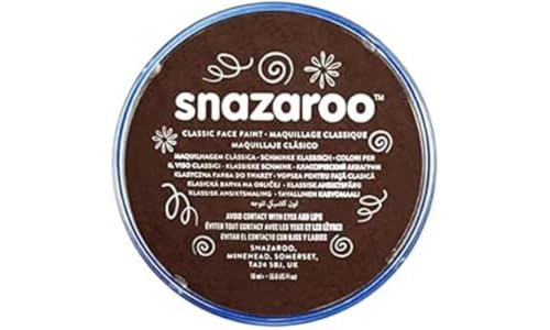 Pintura Facial y Corporal Snazaroo Clásica, 18.8g (0.66 oz) - Marrón Oscuro, a Base de Agua, No Tóxica, Fácil Aplicación y Remoción para Niños y - imagen 3