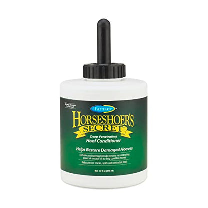 Aceite para pezuñas de caballo Farnam Horseshoer's Secret, penetra profundamente, acondiciona pezuñas secas, previene grietas y talones contraídos, - imagen 1