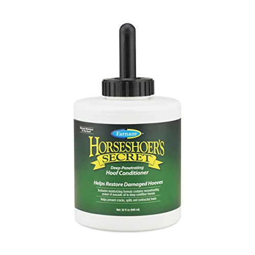Farnam Horseshoer's Secret Deep-Penetrating Hoof Oil for Horses, Conditions Dry Hooves, Prevents Cracks, Splits & Contracted Heels, Contains Avocado,  - imagen 2