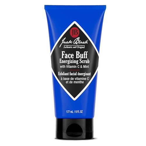 Jack Black Face Buff Energizing Scrub, 6 fl oz - Exfoliante Facial para Hombres, Limpiador Facial Energizante, Cuidado de la Piel Masculina - imagen 1