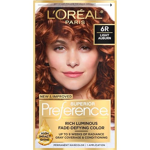 L'Oreal Paris Superior Preference Coloración Permanente Luminosa, Tinte para Cabello Castaño Claro 6R, 1 Kit de Tinte para Hasta 9 Semanas de Brillo - imagen 4