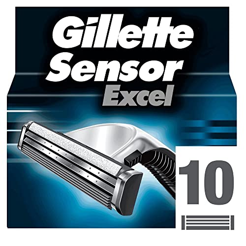 Cartuchos de Afeitar Gillette Sensor Excel para Hombre - Paquete de 10 (El Empaque Puede Variar) - imagen 1