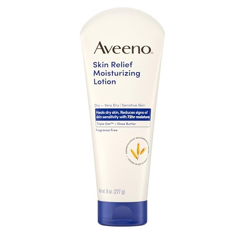 Loción Hidratante Aveeno Skin Relief para Piel Muy Seca y Sensible, Rápida Absorción, Fórmula de Avena Triple y Manteca de Karité, Sin Fragancia, No - imagen 1