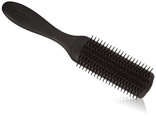 Cepillo para Cabello Rizado Jack Dean by Denman D3 (Todo Negro) 7 Filas para Desenredar, Separar, Dar Forma y Definir Rizos - Para Mujeres y Hombres - imagen 1