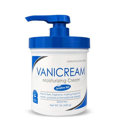 Crema Hidratante Vanicream con Dispensador de Bomba - 16 fl oz (1 lb) - Hidratante Sin Irritantes Comunes para Piel Sensible - imagen 1
