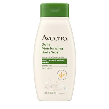 Aveeno Gel de Baño Hidratante Diario para Piel Seca y Sensible con Avena Prebiótica, Limpia y Nutre la Piel, Sin Colorantes ni Parabenos, 18 fl. oz - imagen 2