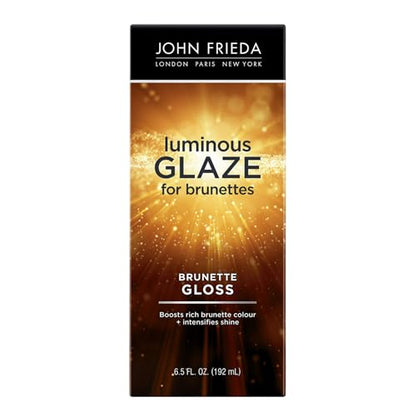 John Frieda Brilliant Brunette Luminous Glaze, Brillo para el Cabello que Mejora el Color y Aumenta el Brillo, 6.5 Oz - imagen 1