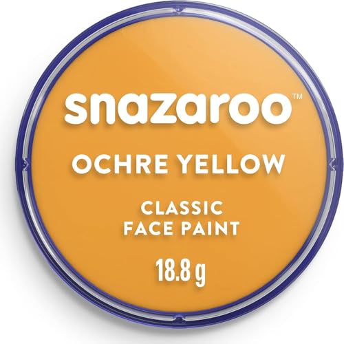 Pintura Facial y Corporal Snazaroo Clásica, 18.8g (0.66 oz) en Ocre Amarillo - Base Agua, No Tóxica, Fácil Aplicación y Remoción para Niños, Adultos, - imagen 1