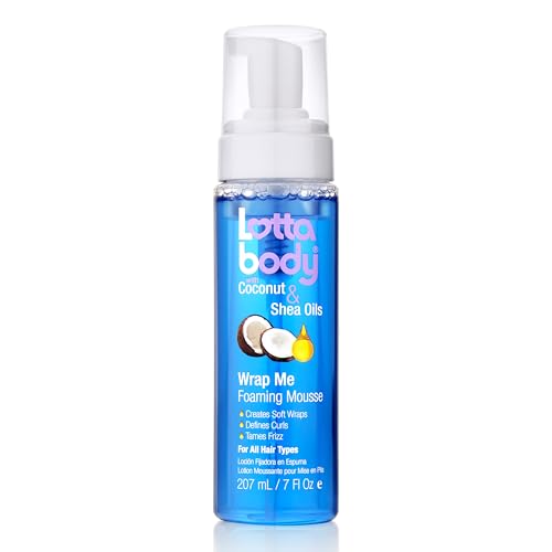Lottabody Wrap Me Mousse Espumosa con Aceites de Coco y Karité, Hidratante y Definidora de Rizos para Cabello Rizado, 7 oz - imagen 1